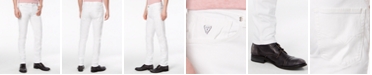 GUESS Men's Slim-Tapered Fit Stretch White Jeans  